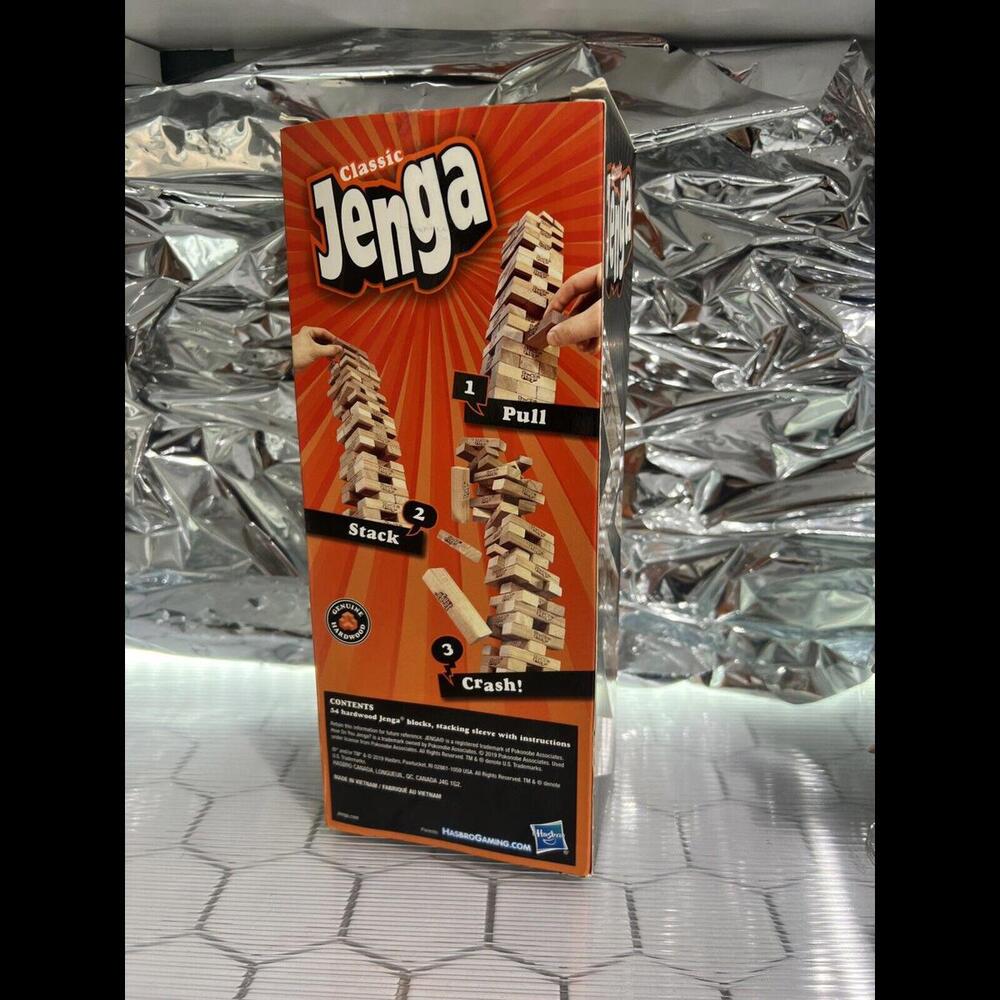 Jenga Classic Games with Real Hardwood Blocks